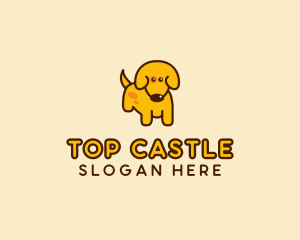 Cute Yellow Dog logo design