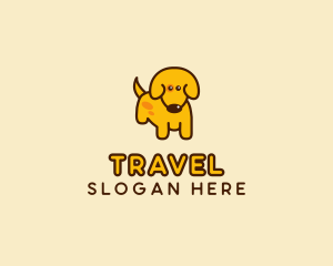 Cute Yellow Dog logo design