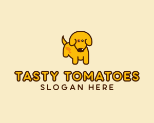 Cute Yellow Dog logo design