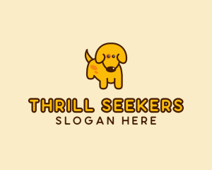 Cute Yellow Dog logo design