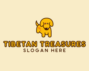 Cute Yellow Dog logo design