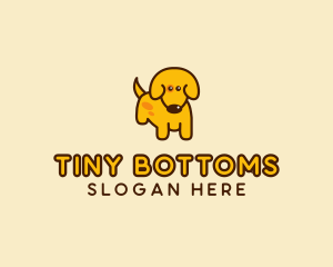 Cute Yellow Dog logo design