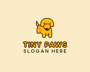 Cute Yellow Dog logo design