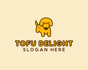 Cute Yellow Dog logo design