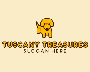 Cute Yellow Dog logo design