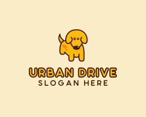 Cute Yellow Dog logo design