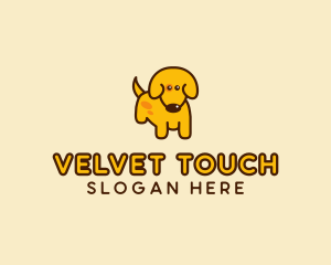 Cute Yellow Dog logo design