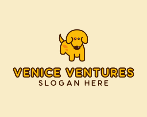 Cute Yellow Dog logo design