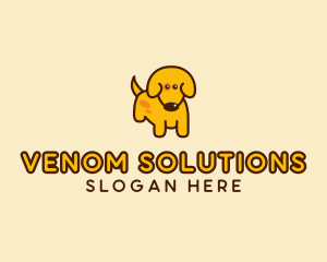 Cute Yellow Dog logo design