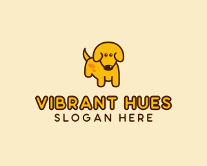 Cute Yellow Dog logo design