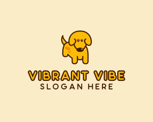 Cute Yellow Dog logo design