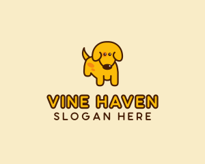 Cute Yellow Dog logo design