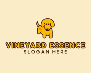 Cute Yellow Dog logo design