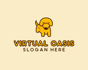 Cute Yellow Dog logo design