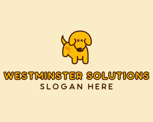 Cute Yellow Dog logo design