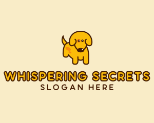 Cute Yellow Dog logo design