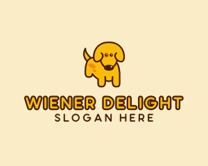 Cute Yellow Dog logo design