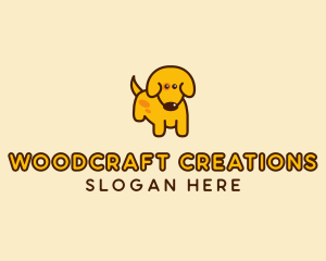 Cute Yellow Dog logo design