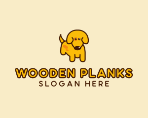 Cute Yellow Dog logo design