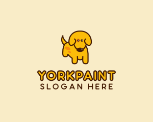 Cute Yellow Dog logo design