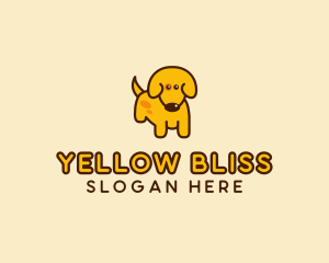 Cute Yellow Dog logo design