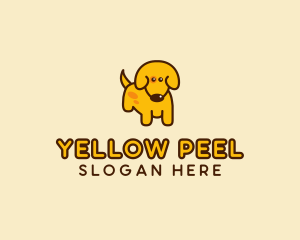 Cute Yellow Dog logo design