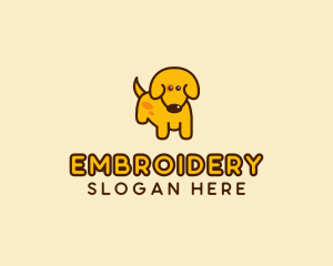 Cute Yellow Dog logo design