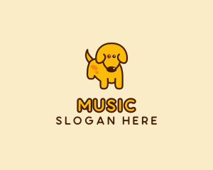 Cute Yellow Dog logo design