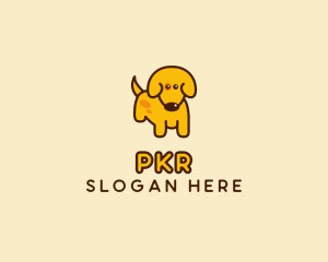 Cute Yellow Dog logo design