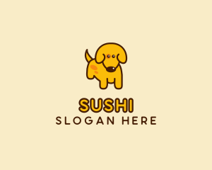 Cute Yellow Dog logo design