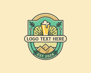 Wheat Stalks - Pub Liquor Brewery logo design