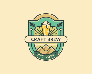 Pub Liquor Brewery logo design