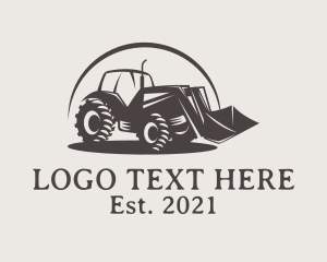 Plowing - Vintage Agriculture Truck logo design