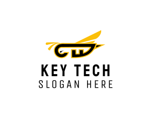 Yellow Wasp Key logo design