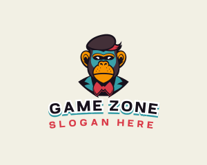 Retro Monkey Gaming  logo design