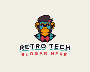 Retro Monkey Gaming  logo design