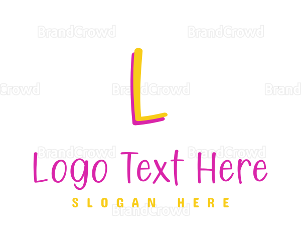 Playful Handwritten Lettermark Logo