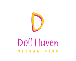 Doll - Playful Handwritten Lettermark logo design