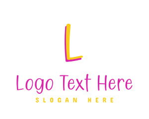 Kid - Playful Handwritten Lettermark logo design