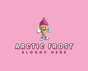 Cream Gelato Cartoon logo design