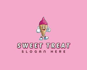 Sherbet - Cream Gelato Cartoon logo design