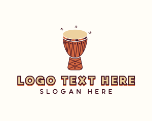 Percussion - Native African Djembe logo design