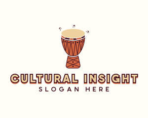 Native African Djembe logo design