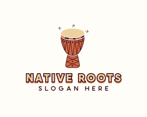 Native - Native African Djembe logo design