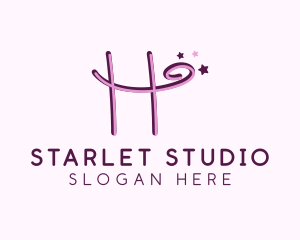 Actress - Star Letter H logo design