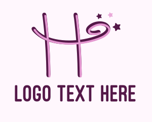 Actress - Star Letter H logo design