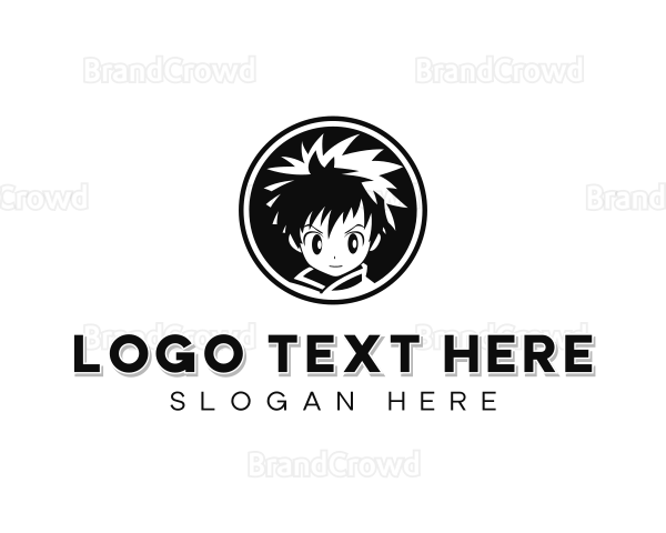 Japanese Anime Boy Logo