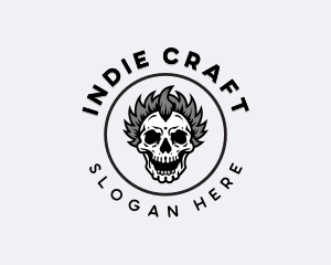 Indie - Punk Skull logo design