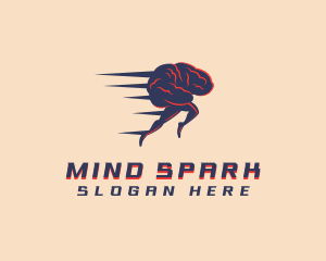 Stimulation - Running Brain Intelligence logo design