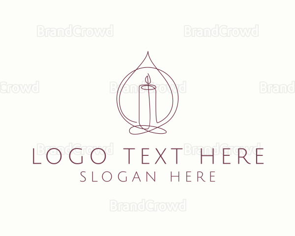 Candlestick Interior Design Decor Logo